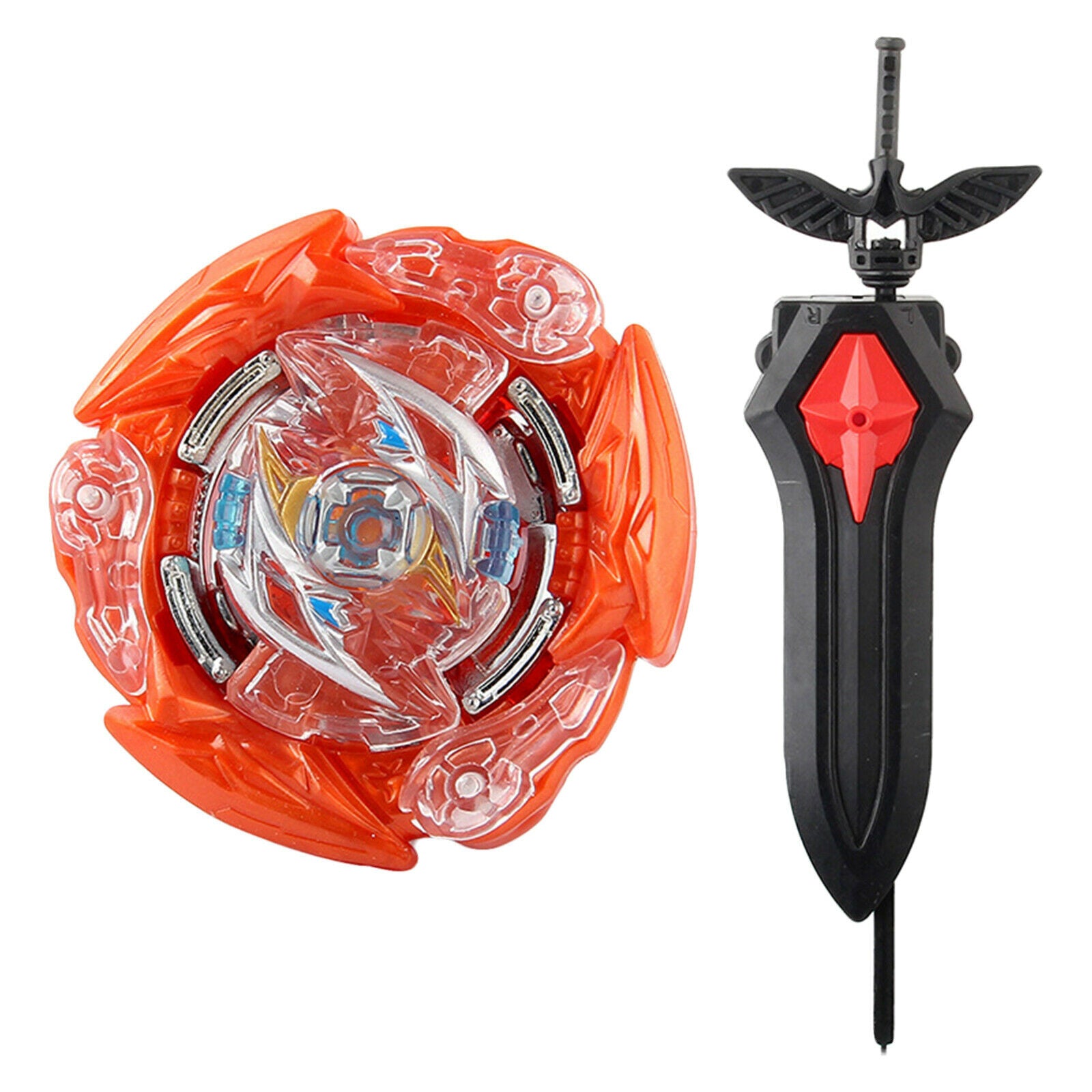 1set Plastic Burst Spinning Top with Launcher Accessory Parts Chikdren Gifts