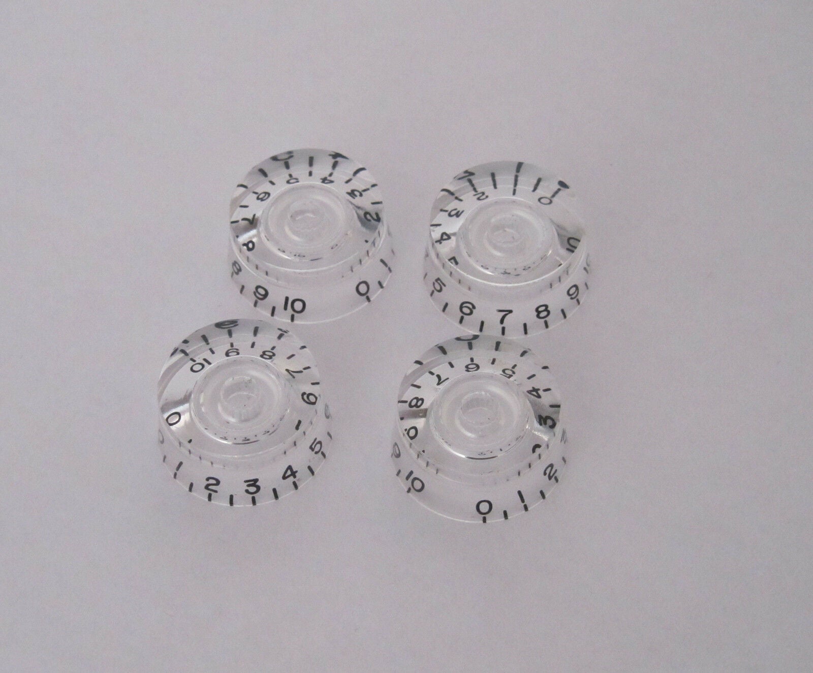 4x Transparent LP Guitar Control Knobs Clear Speed Knobs Fits Les Paul