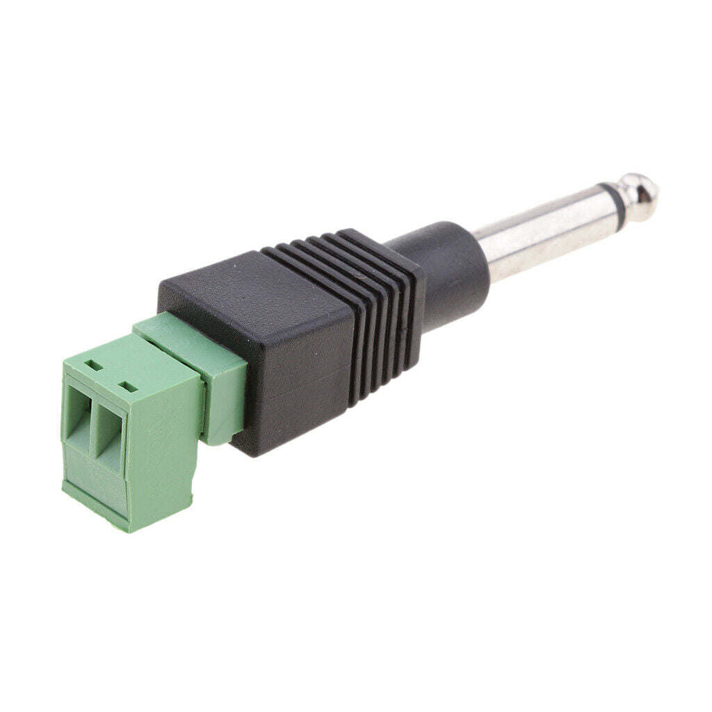 5 x Adapter 6.35mm 1/4" Male Plug to Screw Terminal Converter for Amplifier