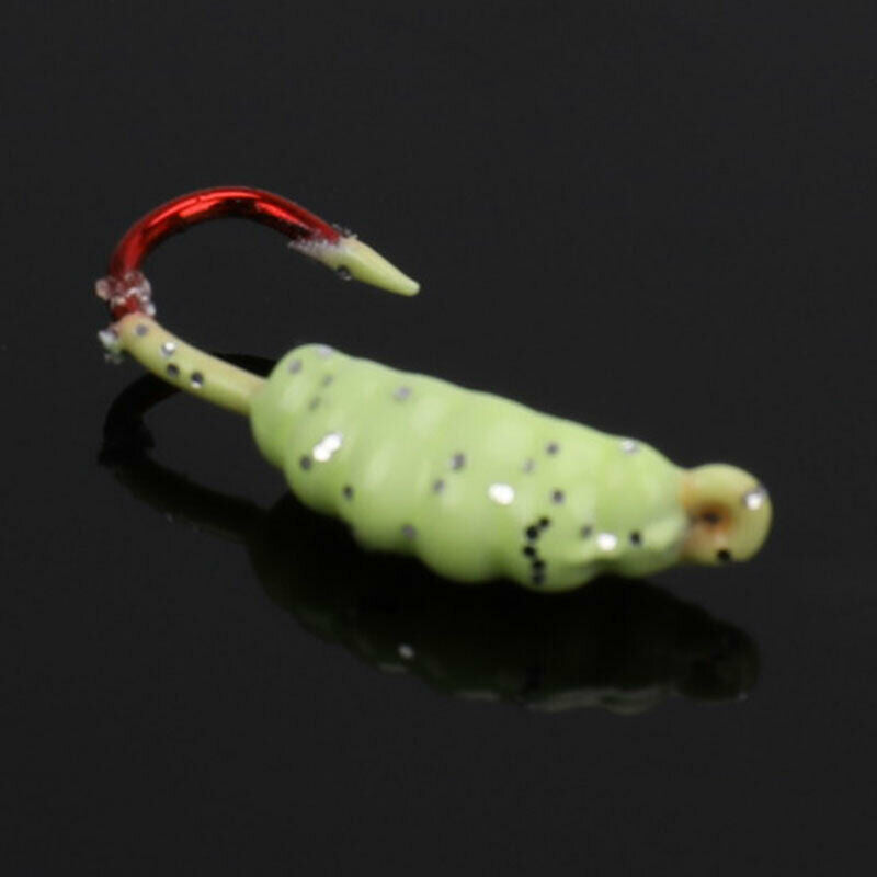 6Pcs/lot 23mm/1.5g Ice Fishing Lure Maggot Worm The New Metal Ba.l8
