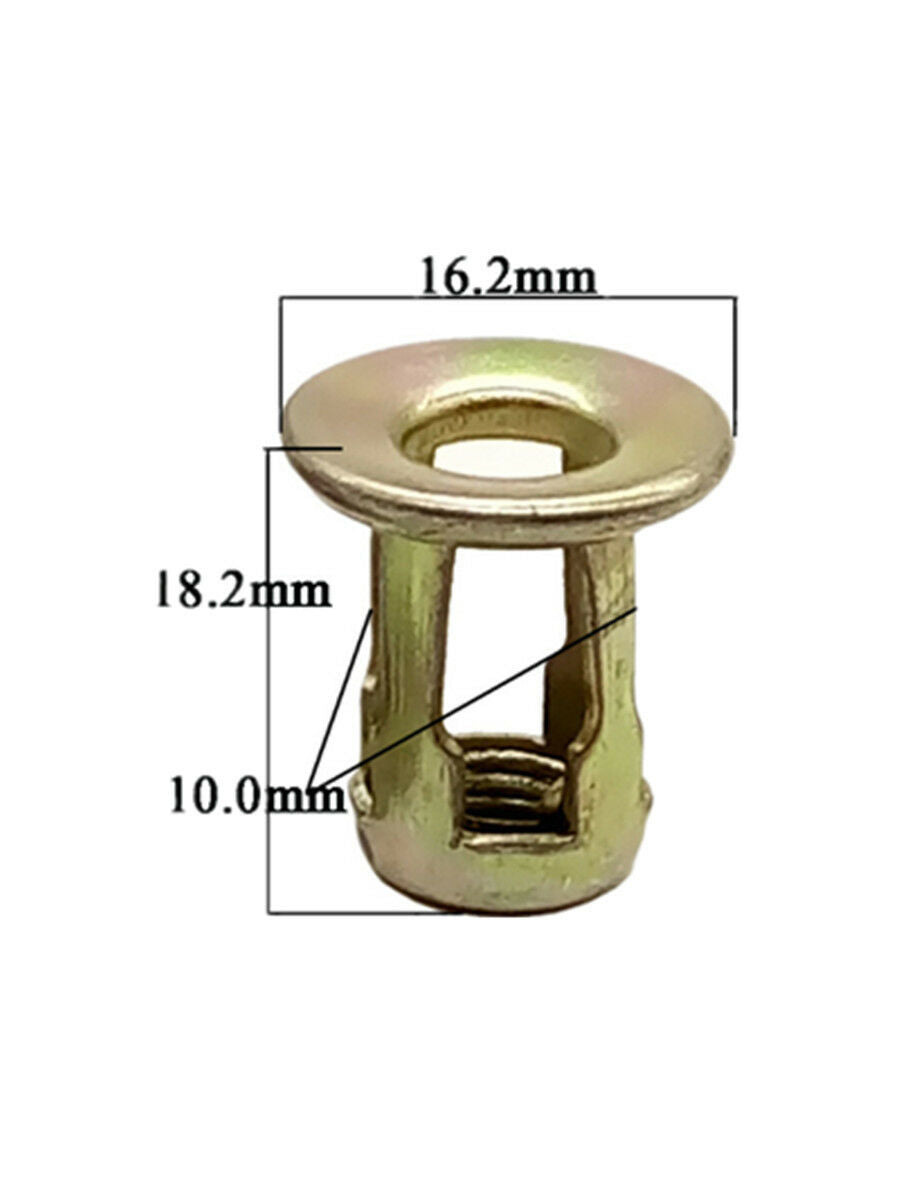 20Pcs Metal Screw Base Clamp Car Trunk License Plate Install Fastener Clips 10mm