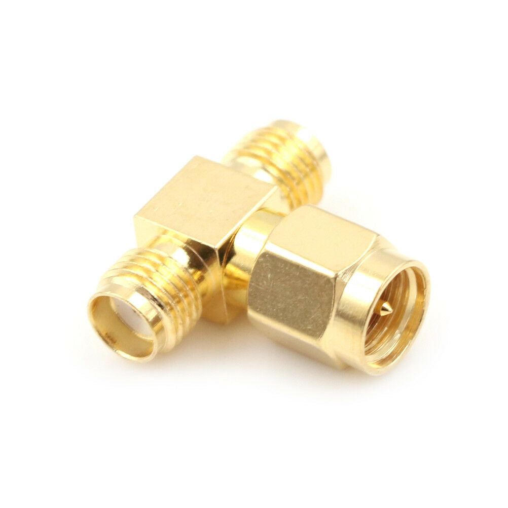 1xAdapterRP-SMA Female Plug To Two RP-SMA Male Jack T Triple1F2M RF Conne.l8