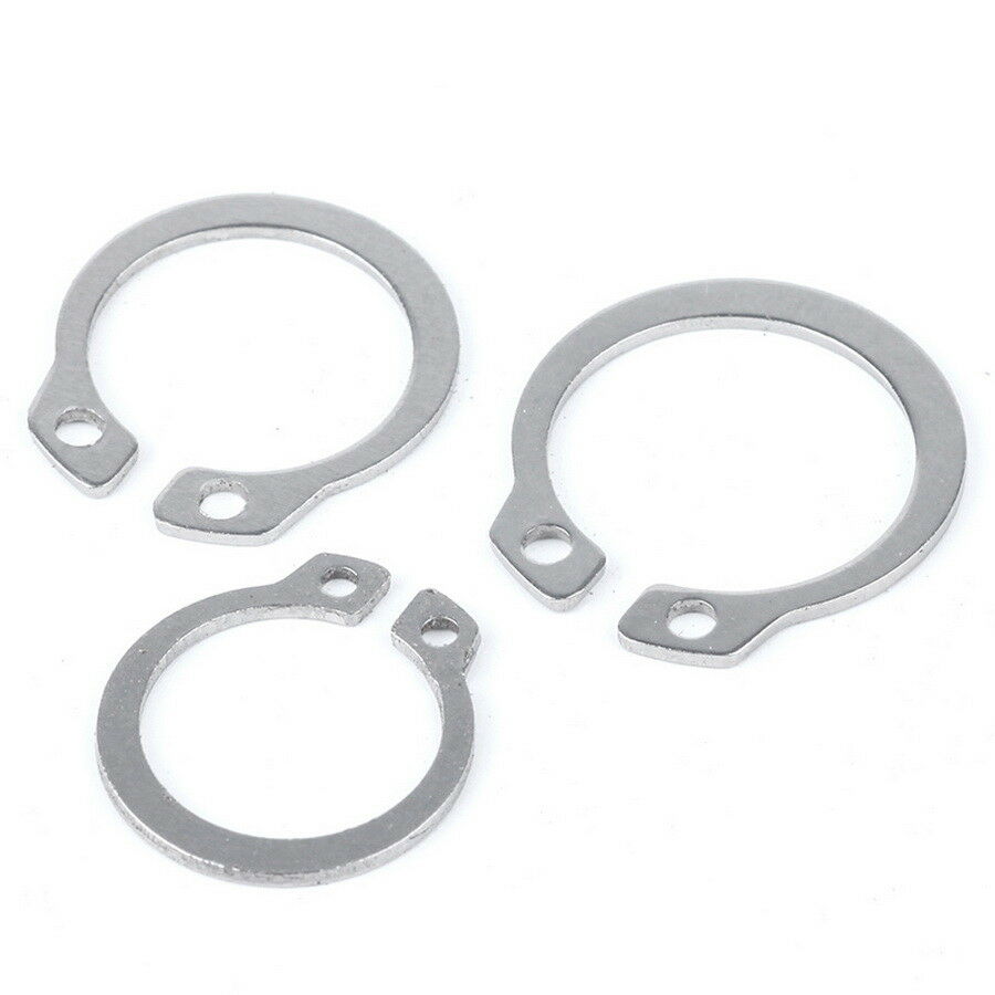 80pc M3,4,5,6,7,8,9,10 External Circlips Retaining Rings C Clip Kit A2 Stainless