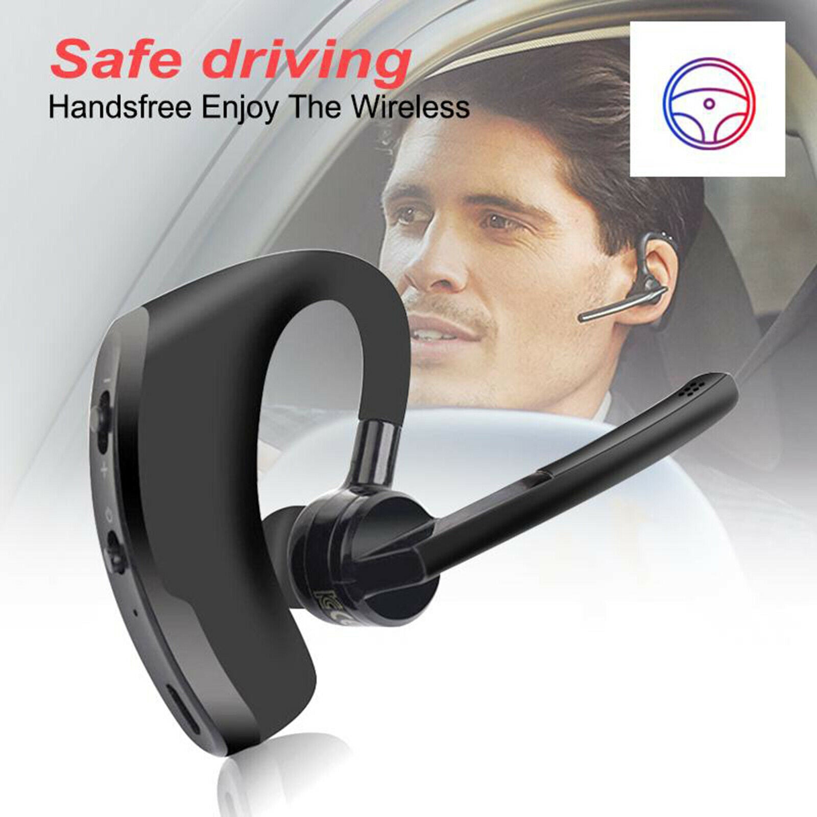 V8 Bluetooth Headset CVC6.0 for Cell Phone Driving Laptop Trucker Driver