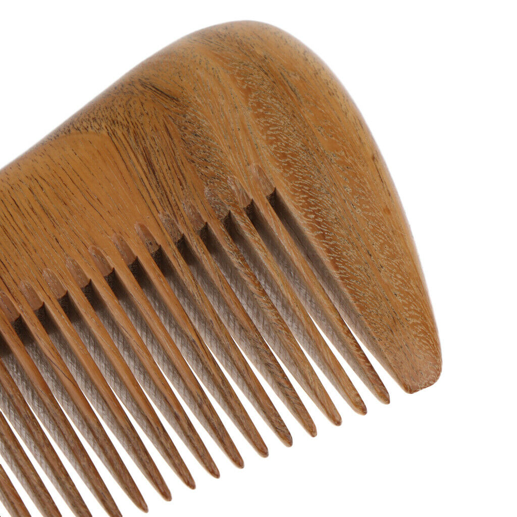 Anti-Static Thicken Green Sandalwood Comb Wide Tooth fo Curly Hair Women Men
