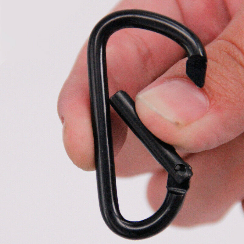 10x Carabiner D-Ring Key Chain Clip Hook Outdoor Camping Buckle Aluminum All HN