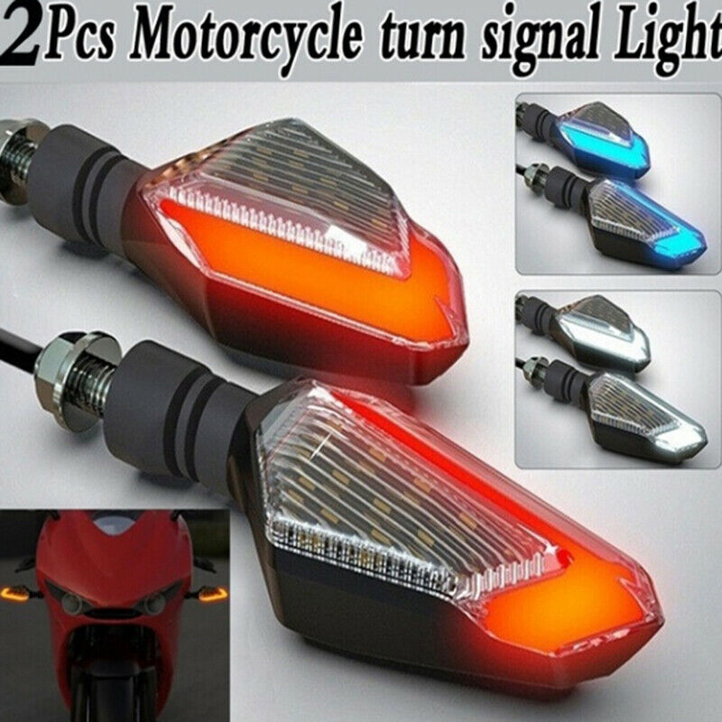 2Pcs Universal Blinkers Warning Lamp Motorcycle Led Turn Signal Lights Day JRBD