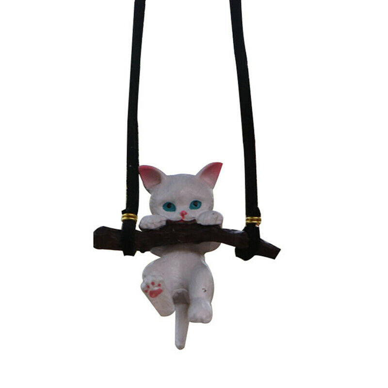 Creative Cute Branch Cat Rearview Mirror Pendant Auto Interior Accessories