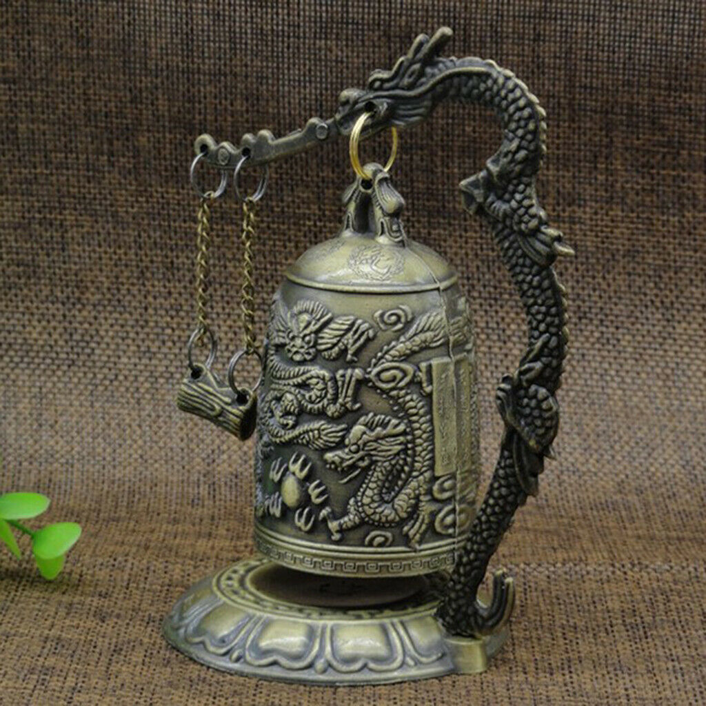 Alloy Desktop Dragon Gong Oriental Desktop Craft Hanging
