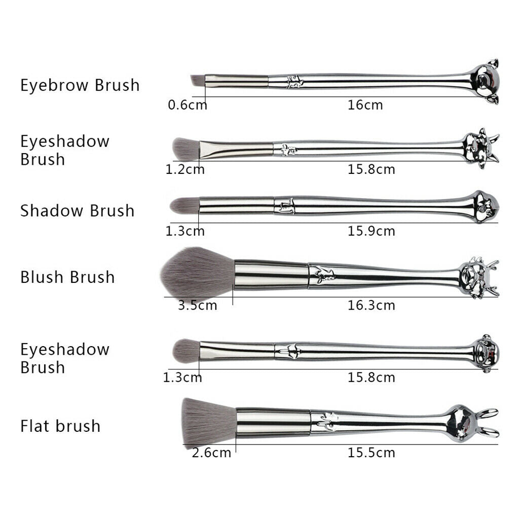 12pcs/set Premium Nylon Foundation Powder Concealers Eye Shadows Blusher