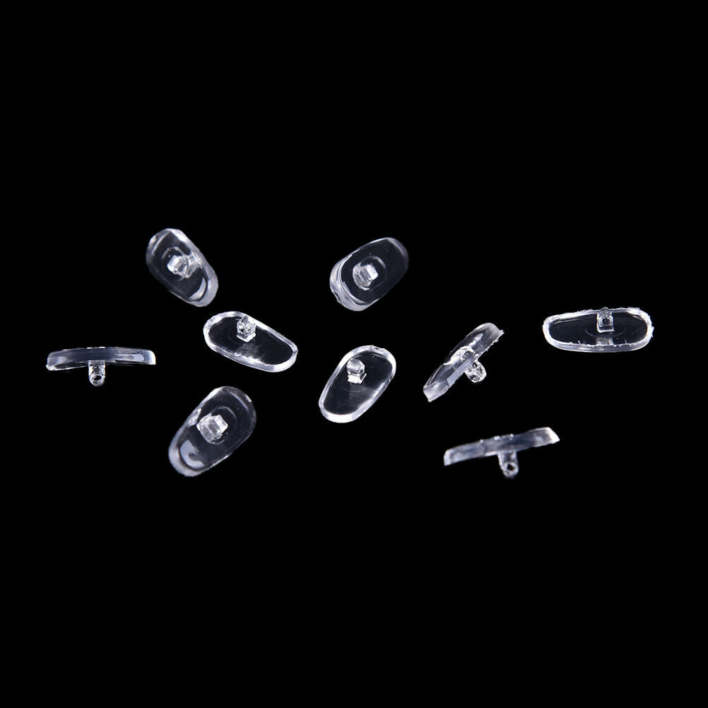 50 Pairs Screw-On Oval Silicone Nose Pads for Glasses Eyeglass 、N.l8
