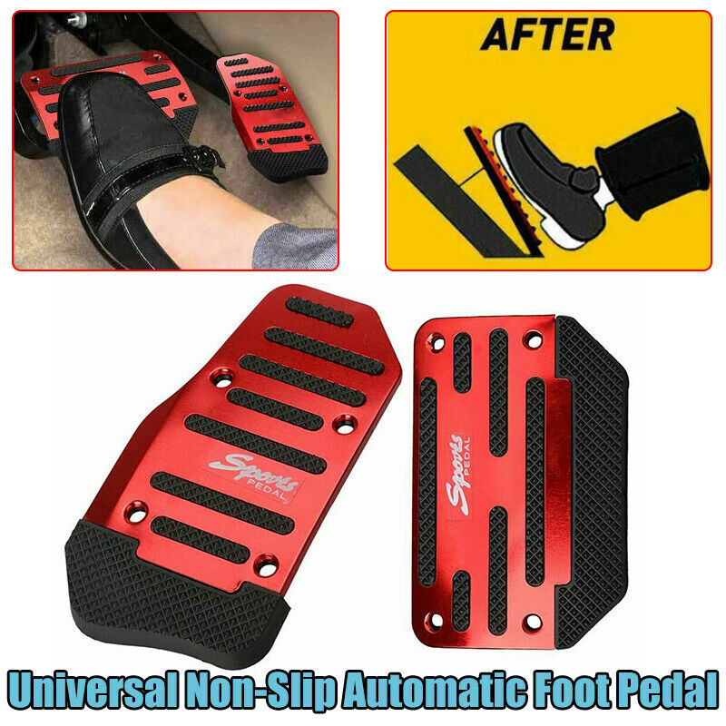 2pcs Universal Non-Slip Automatic Gas Brake Foot Pedal Pad Cover Car Accessories