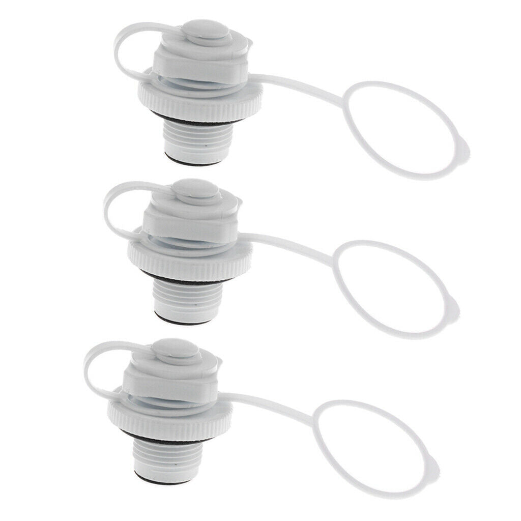 3x 22mm Spiral Air Valve Plug One-way Inflation Replacement for Boats Pool Raft