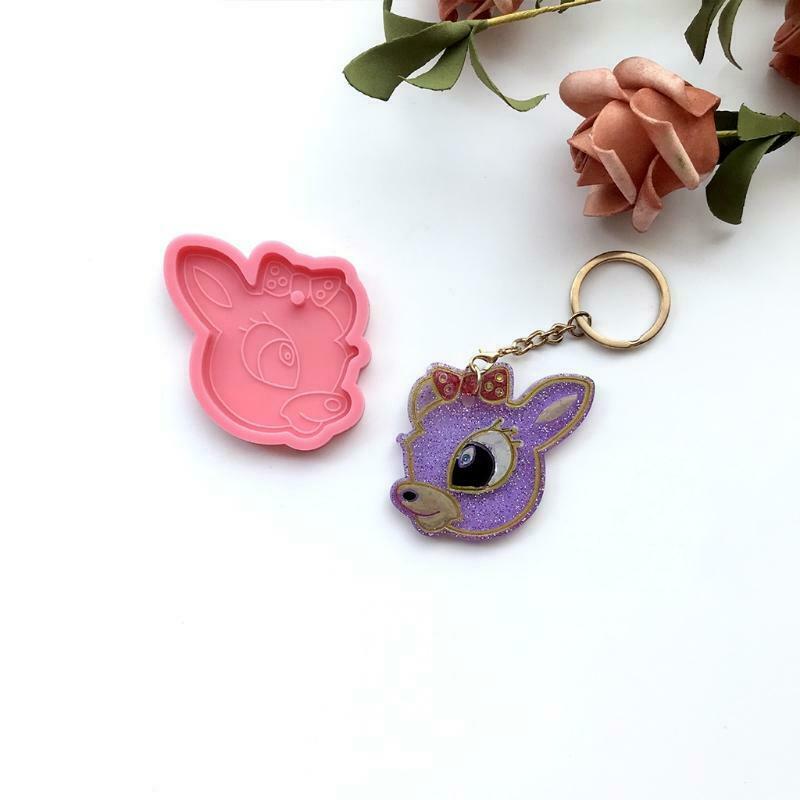 Diy Fawn Keychain Mold Epoxy Crystal Silicone Mold Customized Mold for Gift