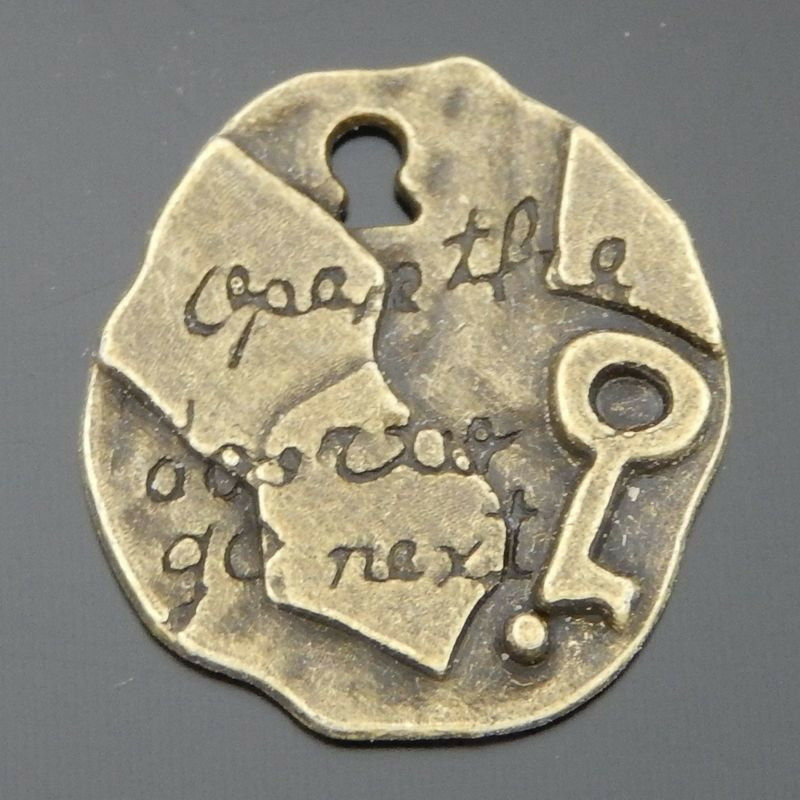 20 pcs Antiqued Bronze Treasure Map Metal Alloy Charm Pendant Findings 19*17*1mm