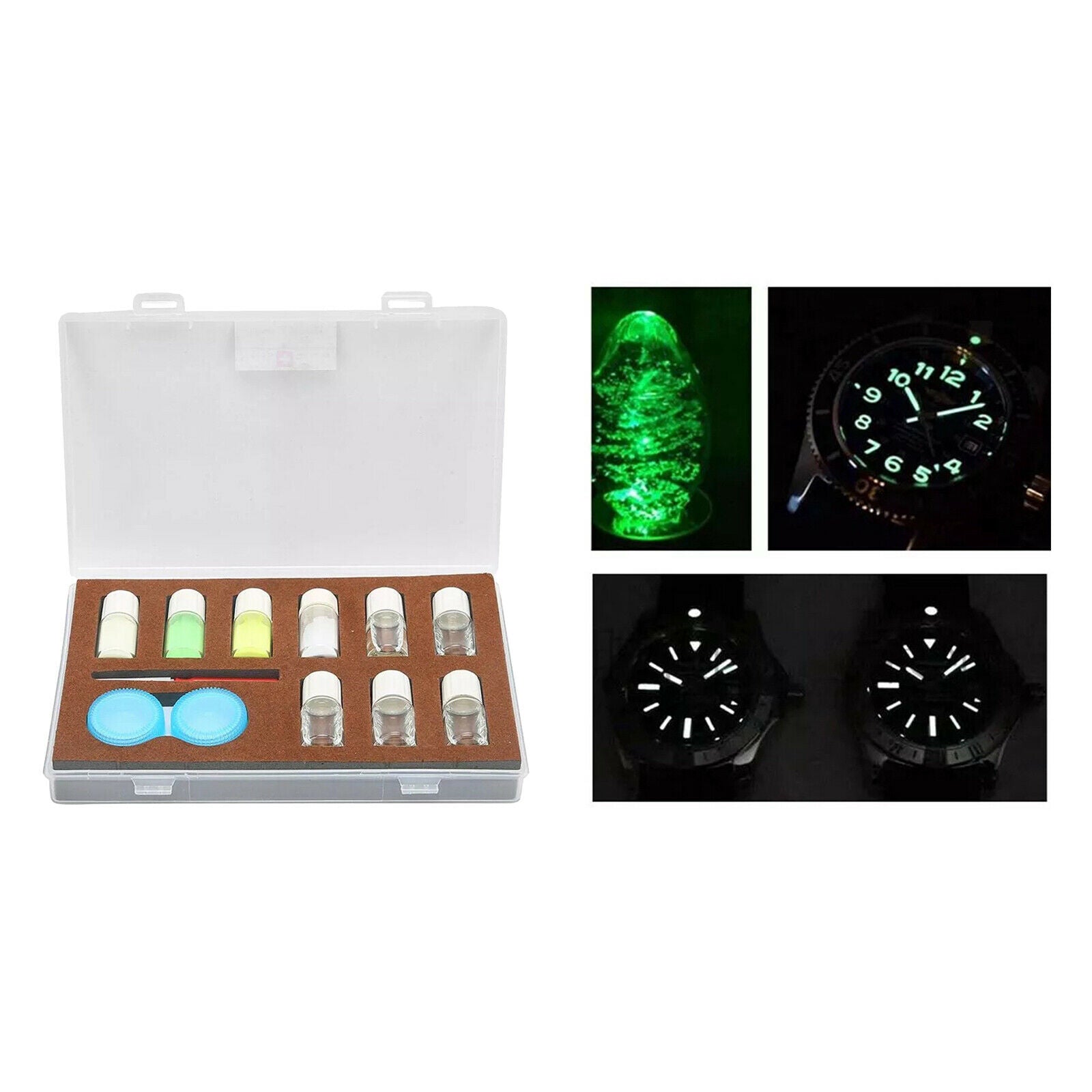 Luminous Fluorescent Powder Kit Watch Repair Accessories for Watchmaker