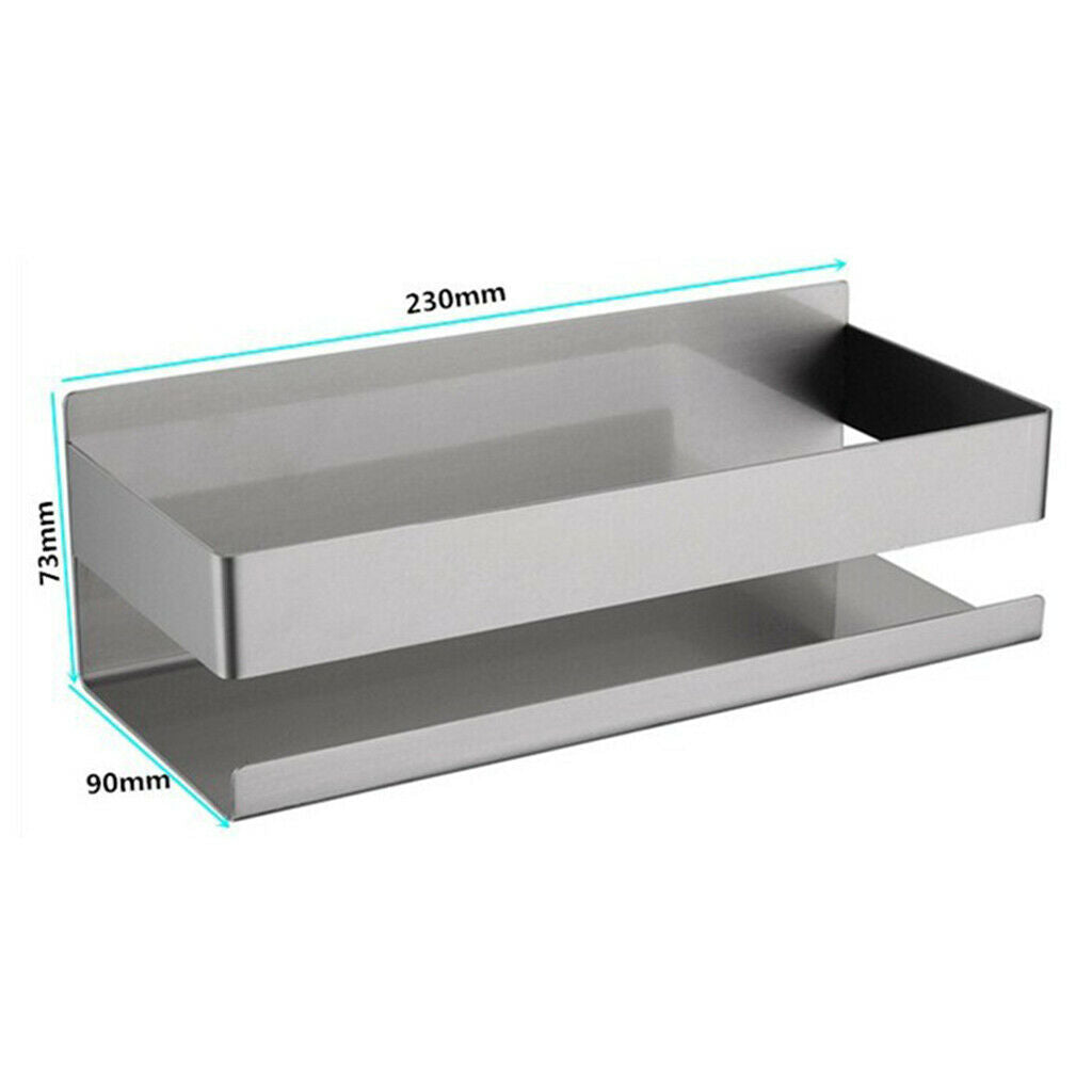 Bathroom Shelf Kitchen Shelf Shower Shelf Basket Organizer with 2 Hooks