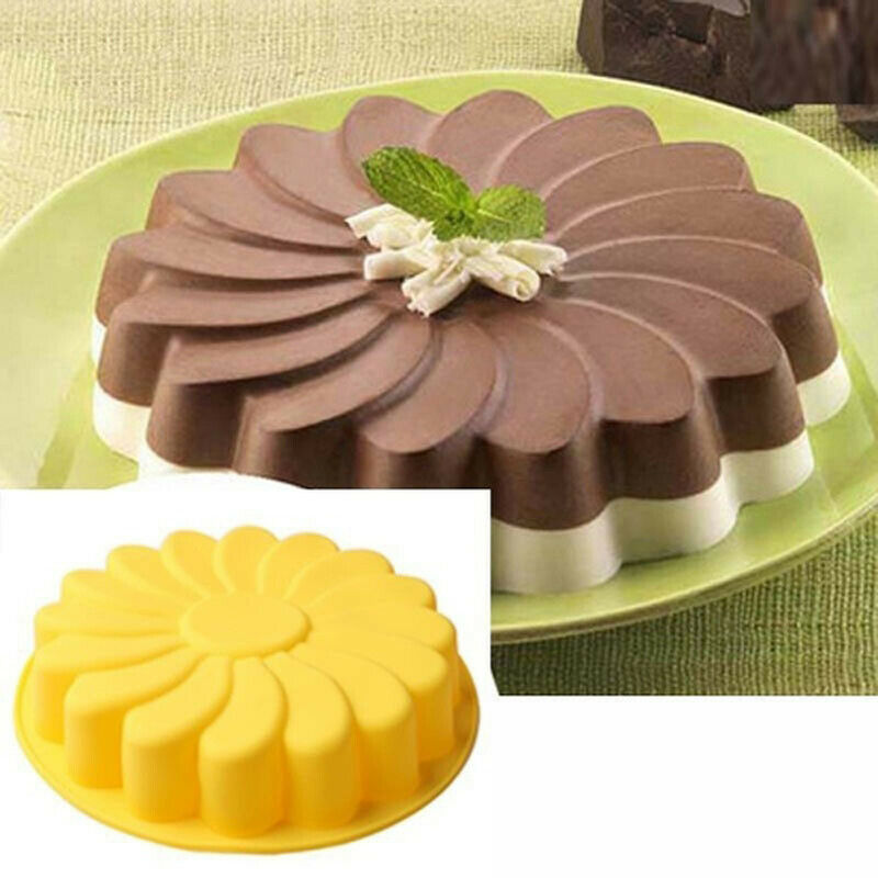 Silicone Cake Mold Single Flower DIY Baking Cake Pan Sun Flower Jelly M xJSJCA