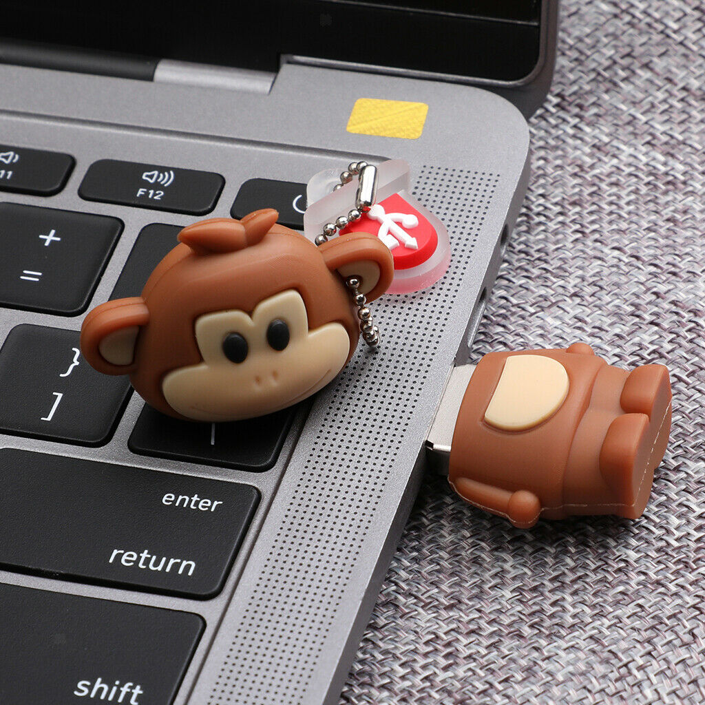 Cute Monkey Style USB Flash Drive Data Storage Thumb Pen Drive 64GB