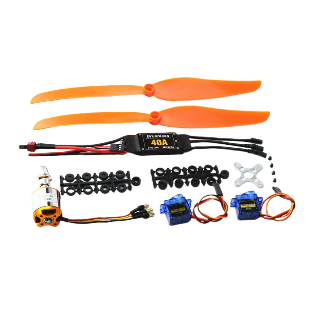RC KV1100 Brushless Motor + 40A ESC + Propeller + 9G Servo Kits For RC AircraftS