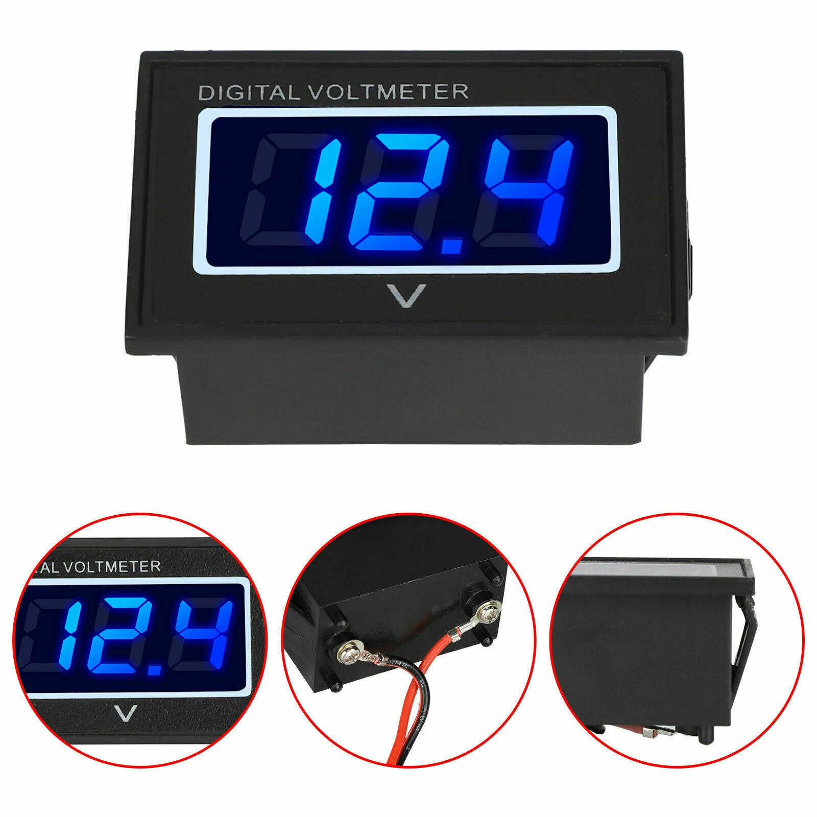 Blue 48V Golf Cart LED Digital Volt Meter Battery Gauge Fit Club Car EZGO Yamaha