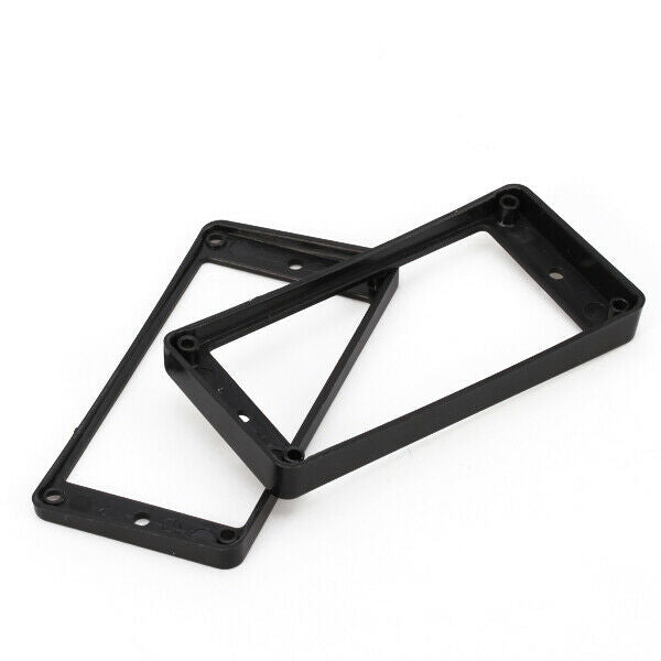 Black Curved Neck Bridge Pickup Frame Mounting Rings Switch Covers For LP Guitar