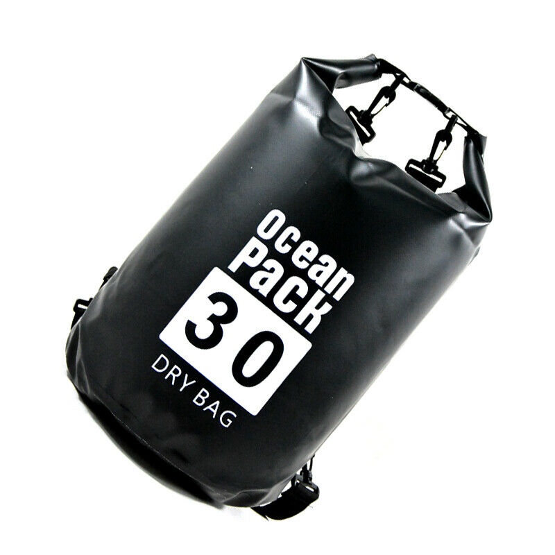 30L PVC Waterproof Dry Bag Boating Camping Rafting Sack Motorcycle Shoulder Bag