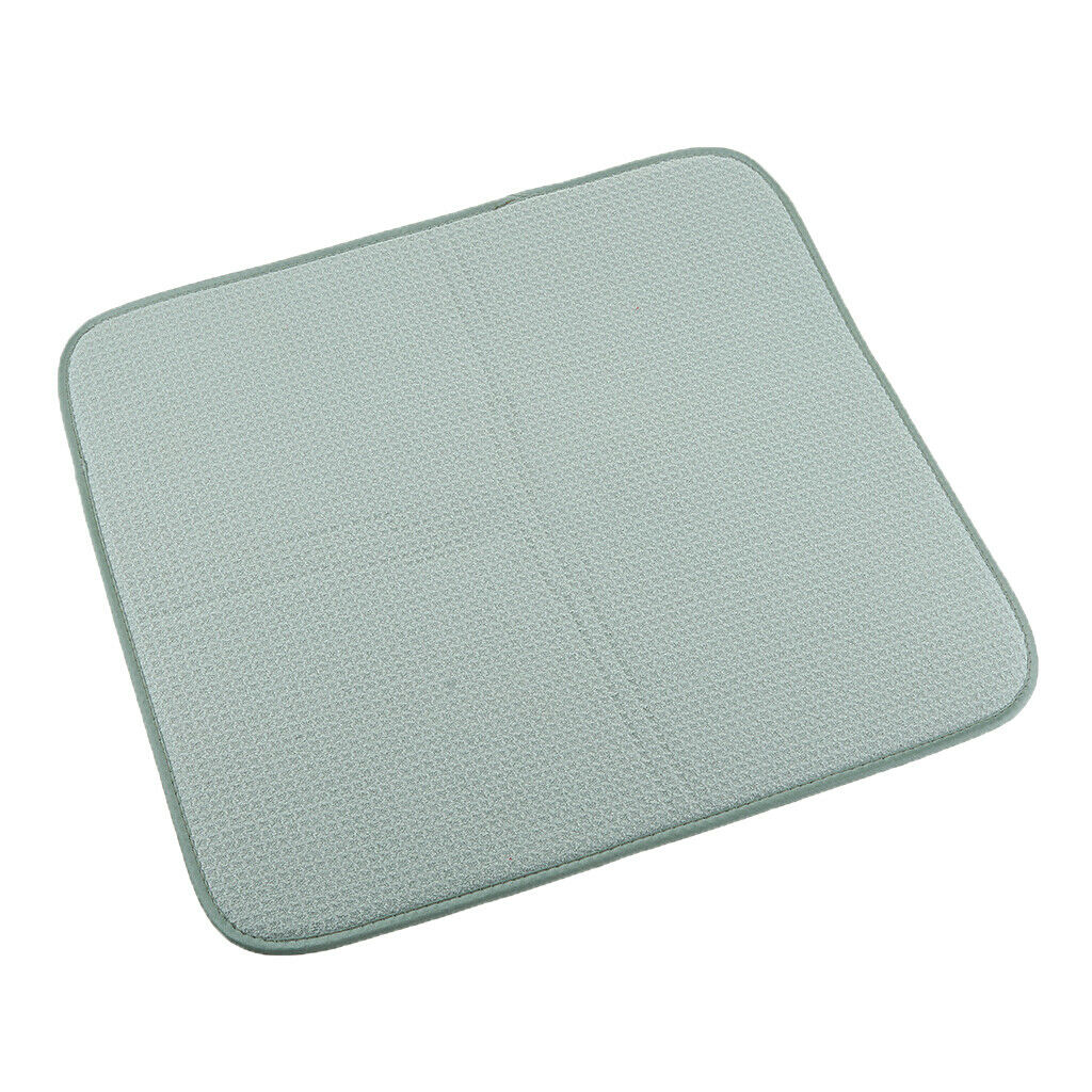 2Pcs/Set Microfibre Drying Mat Sink Drying Pads For Absorbent 16x18'' Green