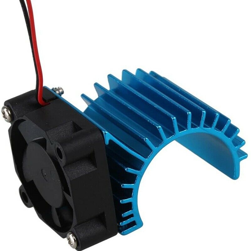 380 Motors Heatsink with Fan for RC 1:16 Car Motor Heat Sink Blue K9F8