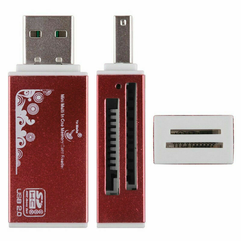 4 in 1 USB 2.0 Multi Memory Card Reader for Micro SD SDHC TF M2 MMC MS PRO DUO~