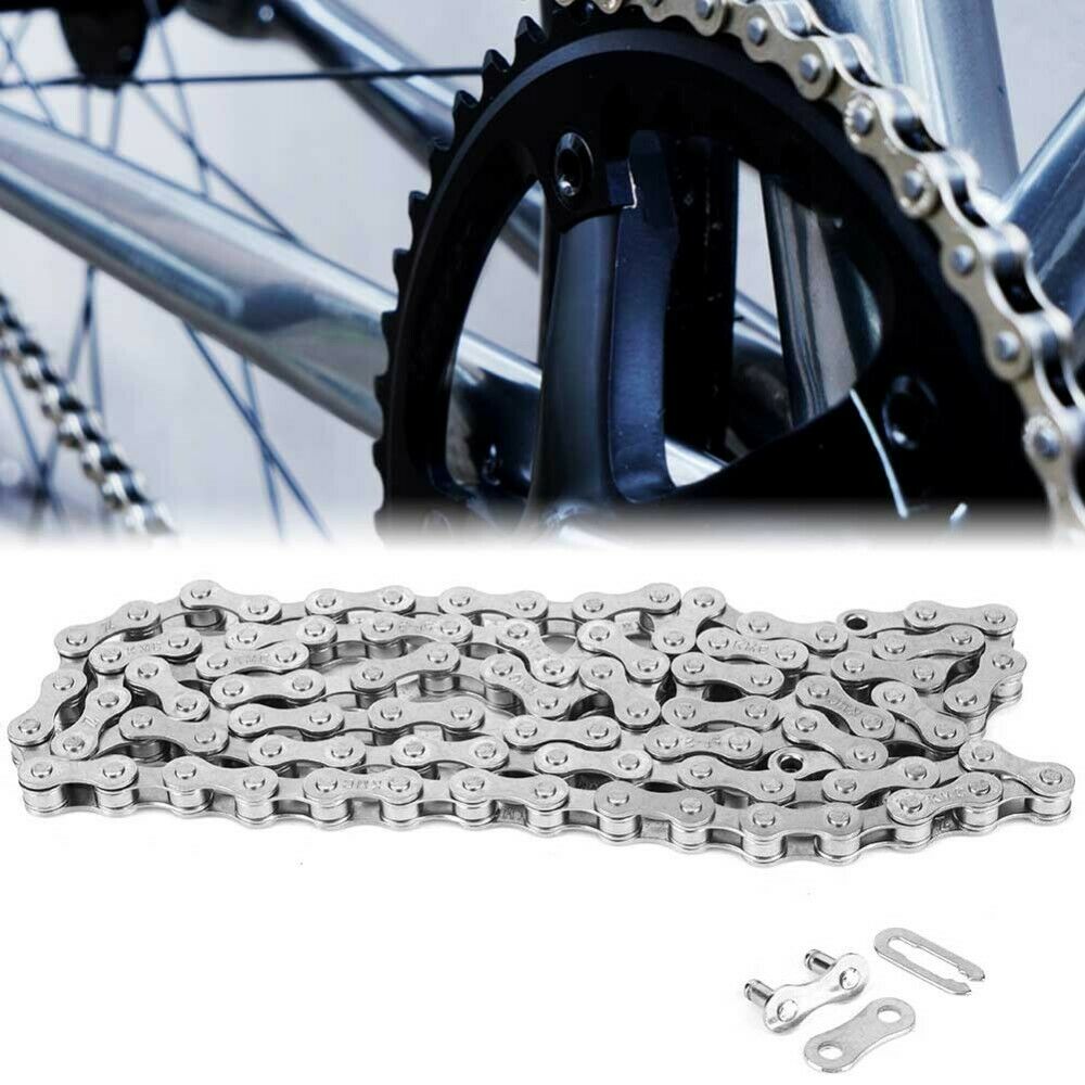 Fixed Gear Bike Chain Single-Speed Rust-proof Bicycle Chain 98 Links Steel Tool