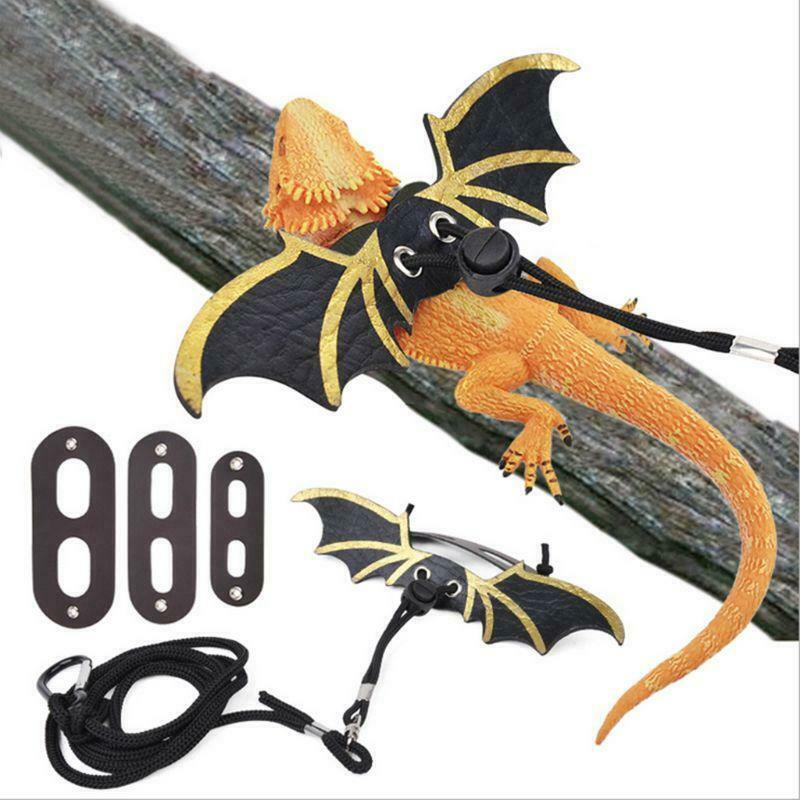 Reptile Lizard Gecko Bearded Dragon Harness and Leash Adjustable Strap