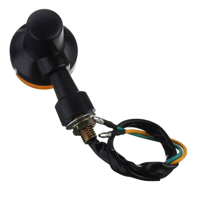 4Pcs Motorcycle Round Turn Signal Direction Indicator Light Lamp Universal Amber