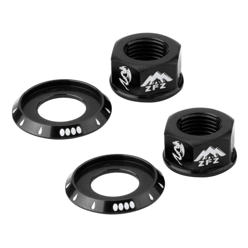 Bicycle Hubs Nut M10 Folding Fixed Gear Bike Wheel Hubs Axle Screw Black