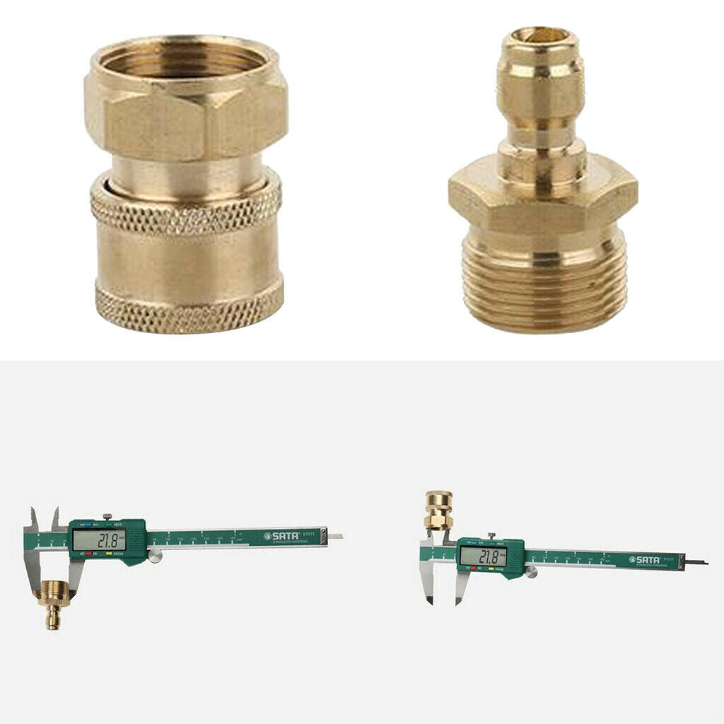 2 Pieces M22 Male And M22 Female Quick Coupling Garden Hose Adapter for