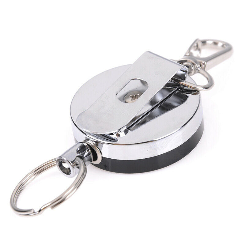 Resilience steel wire rope elastic keychain sporty retractable alarm keych.l8