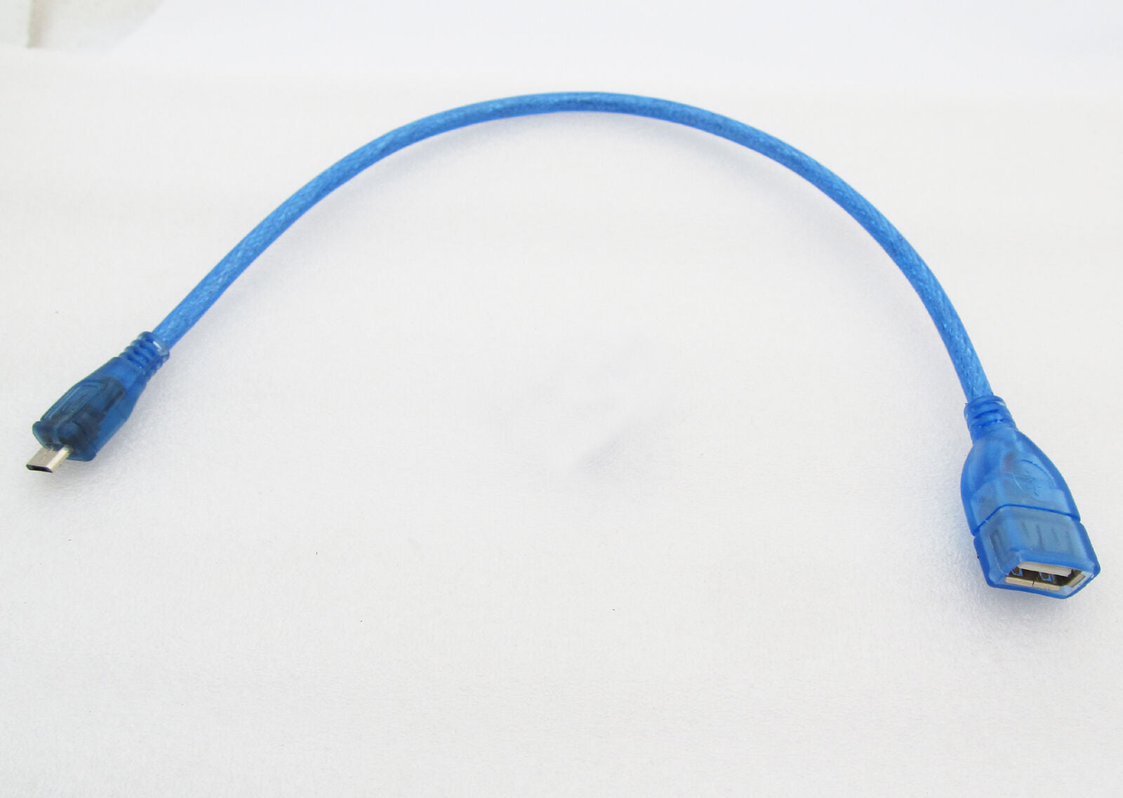 4x USB 2.0 Female to Micro 5pin Male Convert DATA Cable 1ft 30cm Universal Blue