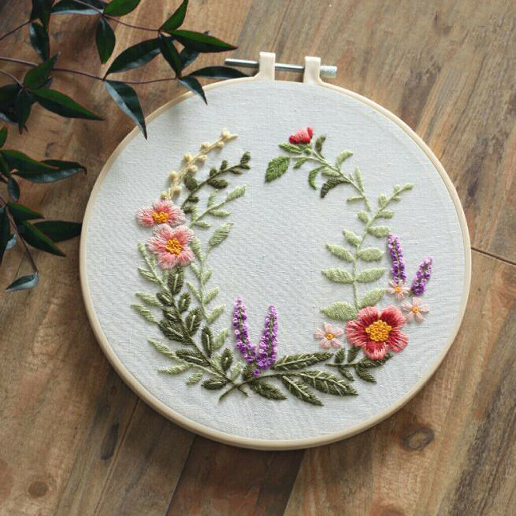 Floral Embroidery Kit Chinese Complete Cross Stitch Floss Needlework Kits