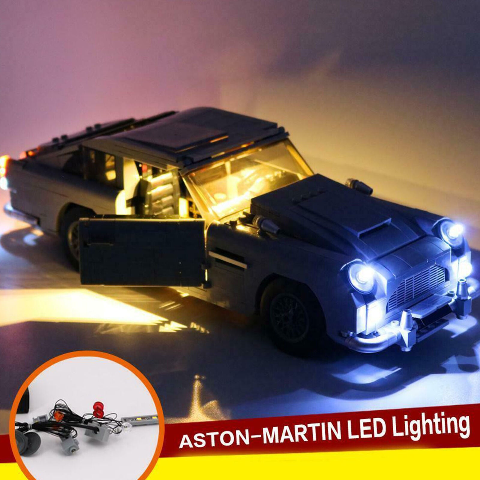 LED Light Kit For Lego 10262 Aston Martin DB5 James Bond Lighting Bricks Toys