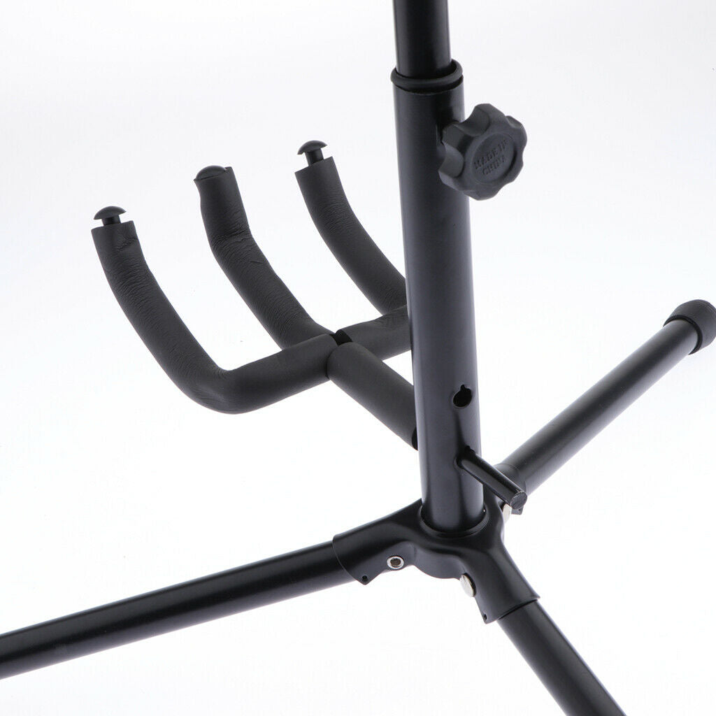 Foldable 3 Legs Instrumental Display Holder Iron Erhu Stand Bracket Black