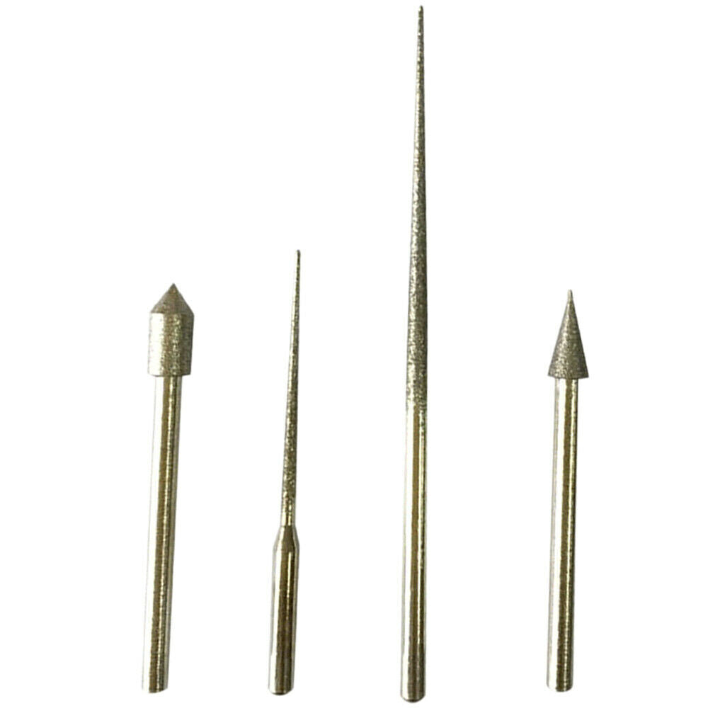 4pcs 3mm Shank Polishing Grinding Tips Rotary Tool Polisher Jewelry