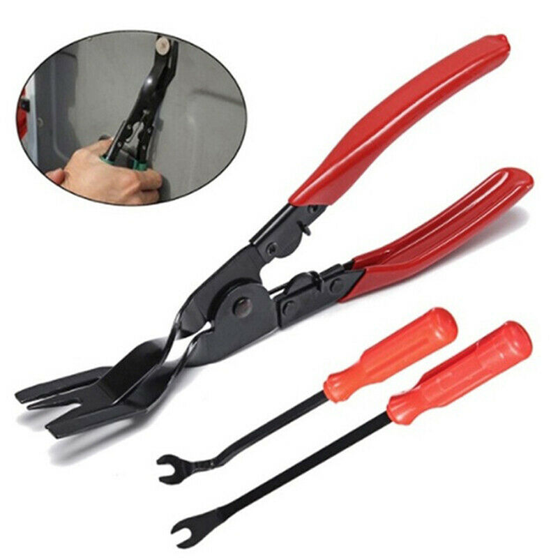 3x Car Door Panel Clips Pliers Trim Removal Fastener Puller Repair Tool CSPA Tt