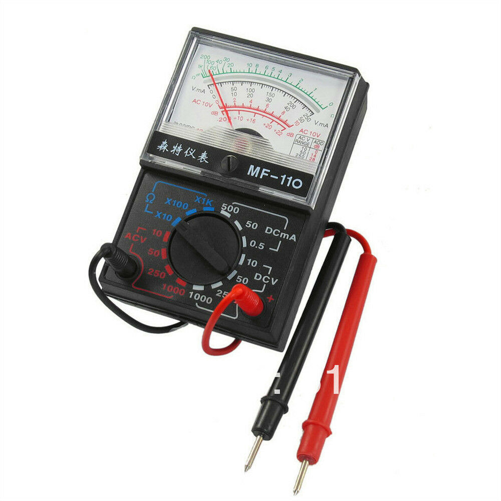 1 Pc Pocket MF-110a Ohmmeter Voltmeter Analog Multimeter Tester Instrument Black