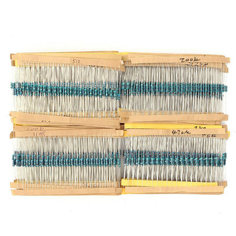 3120pcs 156 Values 1 ohm - 10M ohm 1/4W 1% Metal Film Resistors Assortment Kits