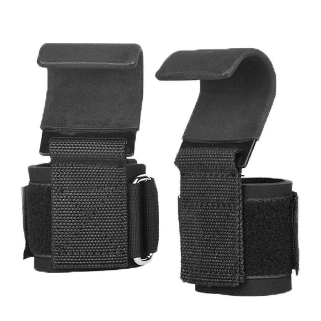 Mens Weightlifting Gym Strap Hook Power Lifting Training Wrist Support Lifting