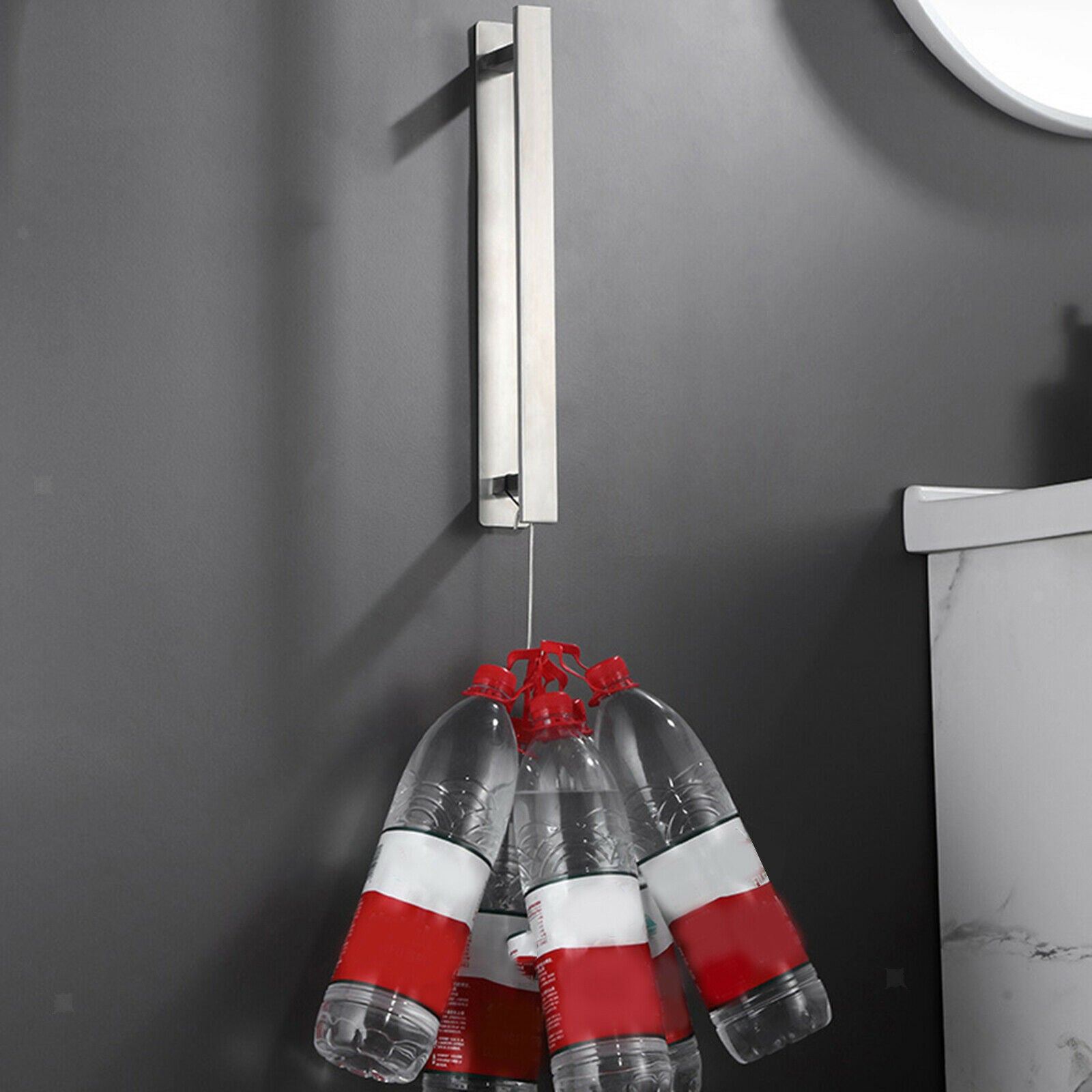 40cm Modern Towel Rail Rack Bar Shelf Hanger Self-Adhesive No Drilling