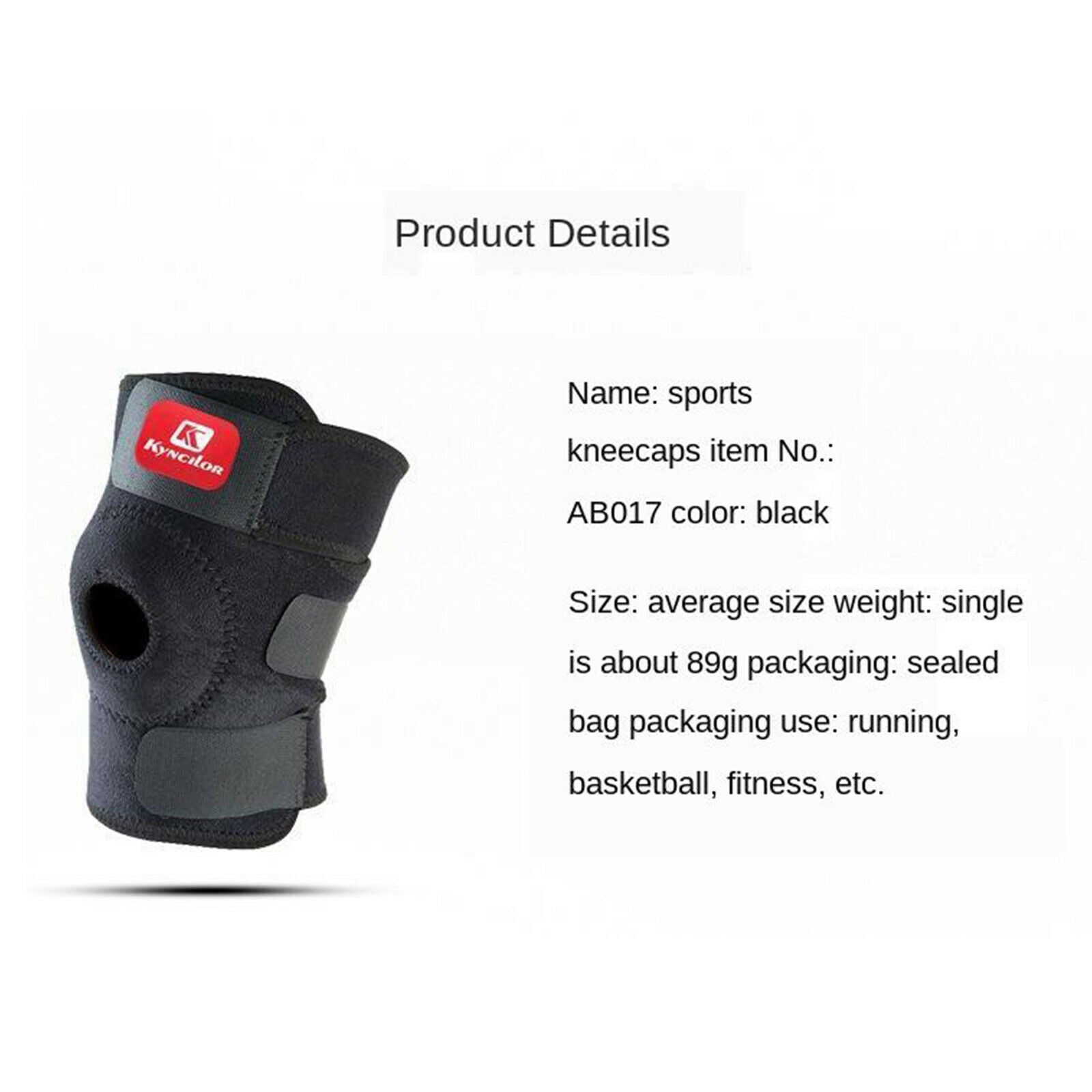 Adjustable Knee Brace Support Sports Kneecap Protector Compression Sleeve