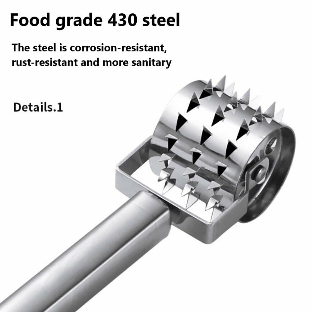 Stainless Steel Useful Loose Meat Tenderizers Meat Hammer for Steak knock.l8