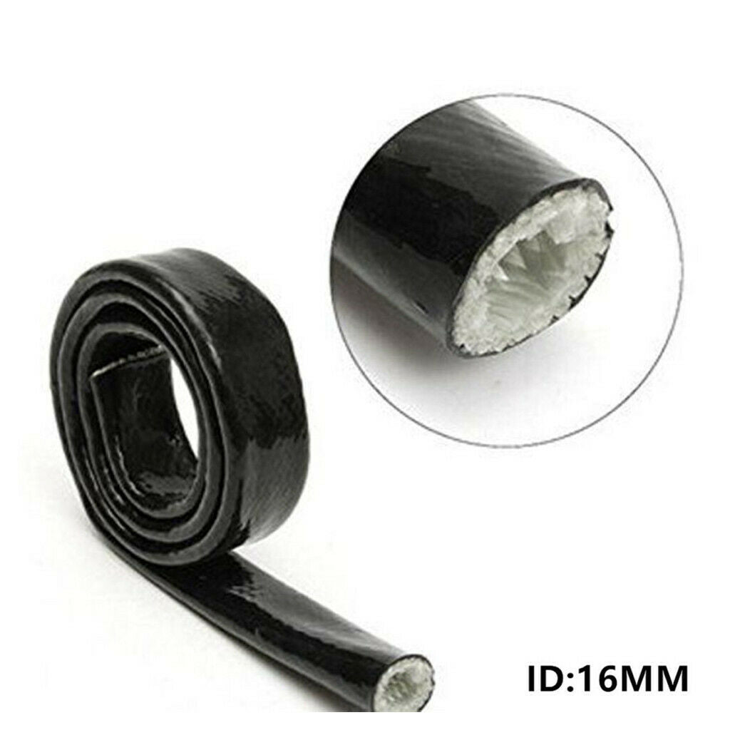 Black Fiberglass AN8 Cover Fire Sleeve Heat Shield ID:13mm for BMW E36