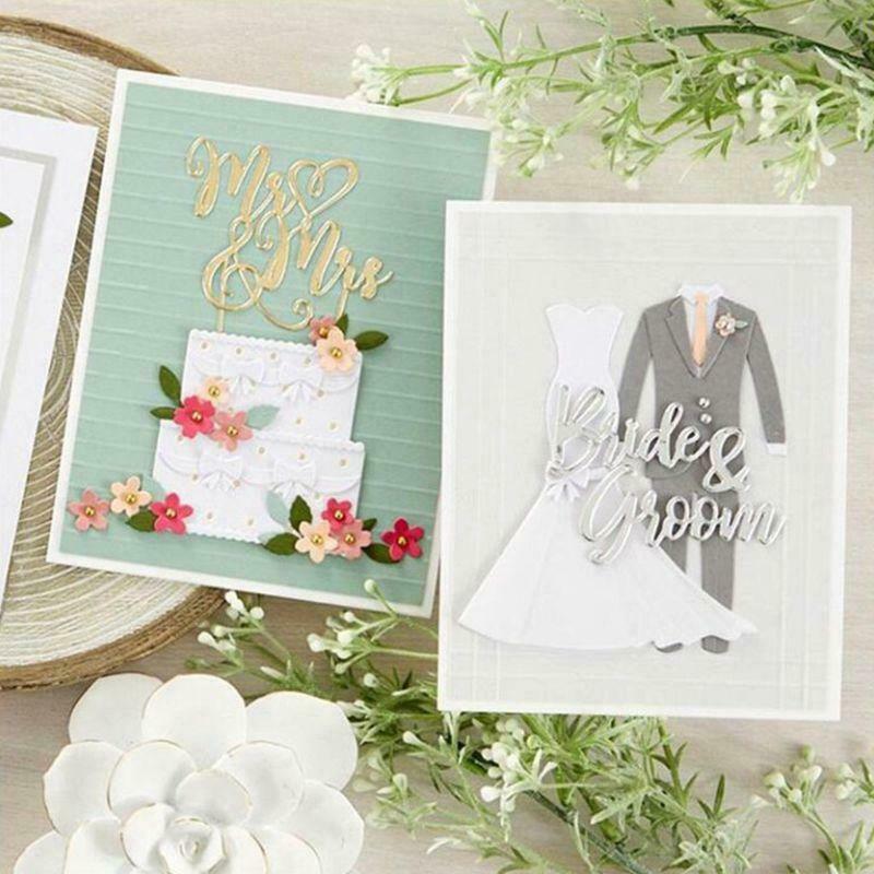 Diycraft Metal Paper Cutting Dies Cut Die Mold Bride And Groom Wedding Dress